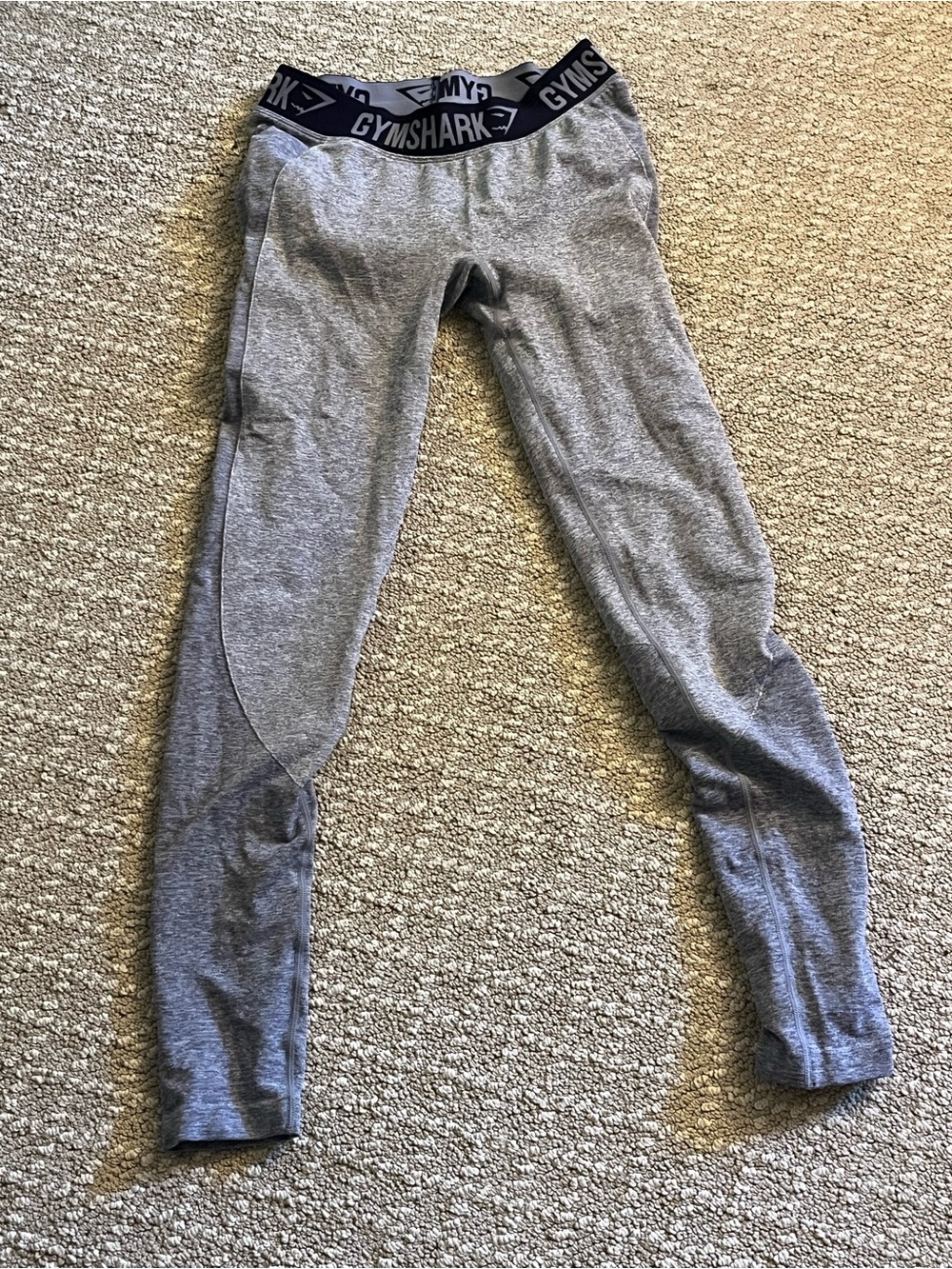 Gymshark Grey Logo-Waist Leggings